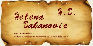Helena Dakanović vizit kartica